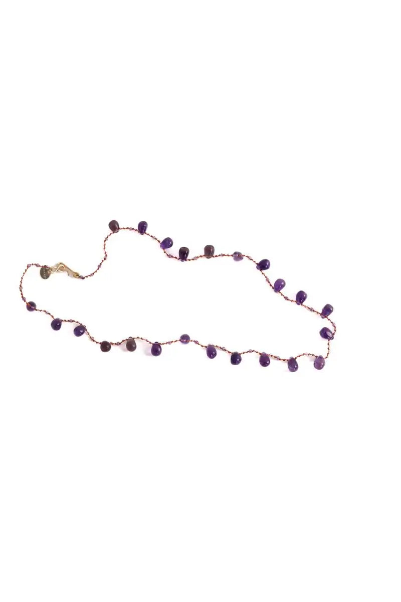 Collier Roxanne Assoulin Amethyste mini Violet en Perle