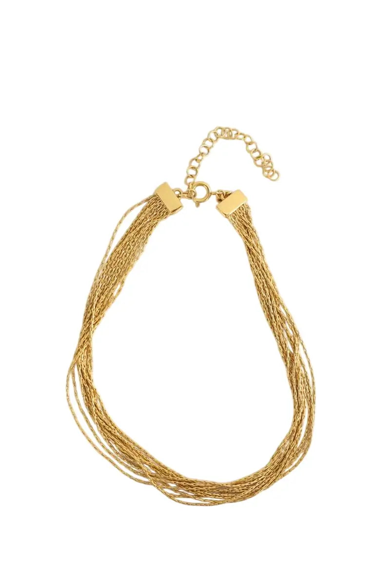 Collier Sézane Doré en Métal - Seconde Main