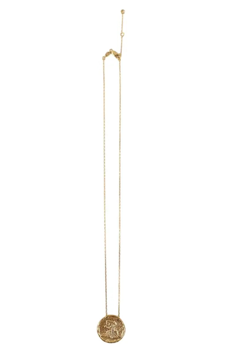 Collier Sézane pendentif verseau Doré en Plaqué or - Seconde Main