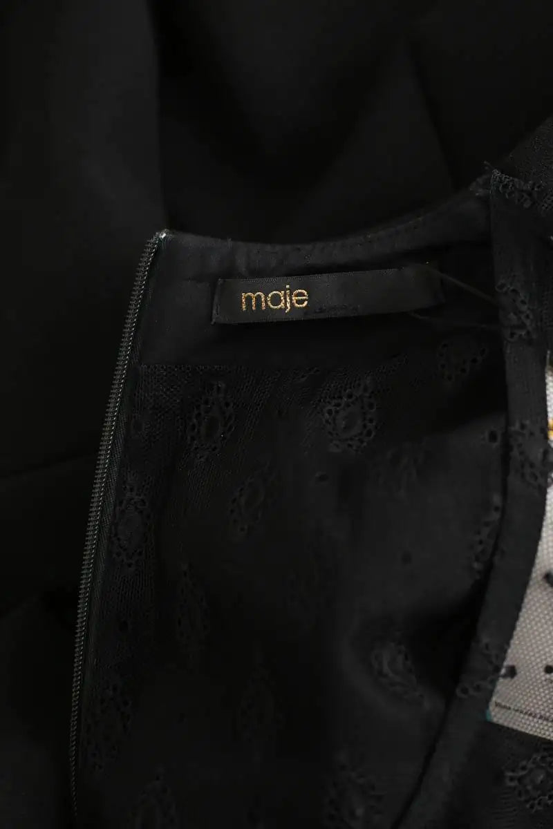 Combi-short Maje Noir en Polyester