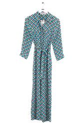 Combinaison Diane Von Furstenberg Bleu en Soie, taille M - Seconde Main