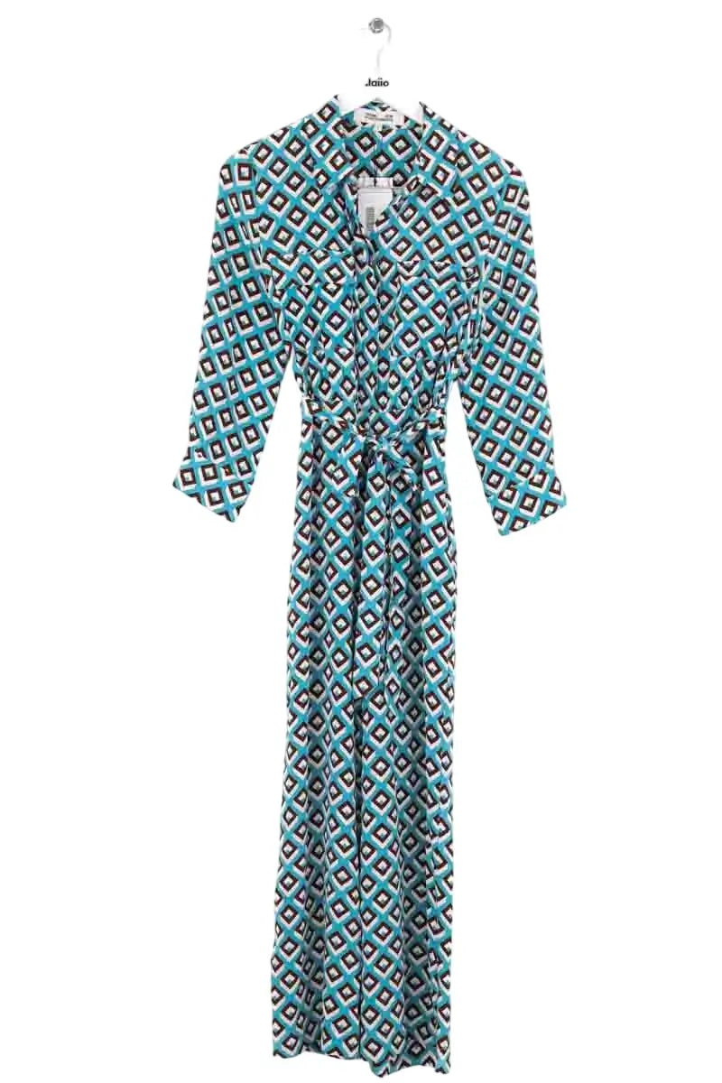 Combinaison Diane Von Furstenberg Bleu en Soie, taille M - Seconde Main