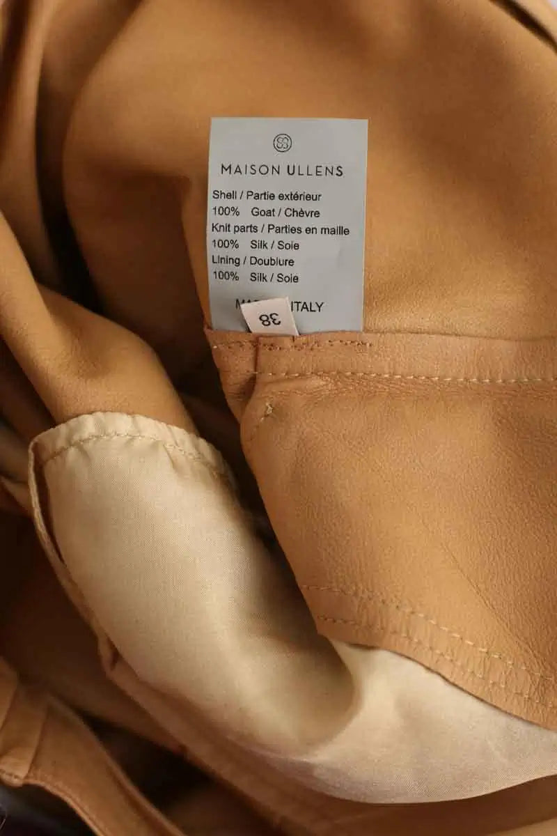 Combinaison Maison Ullens Beige en Cuir