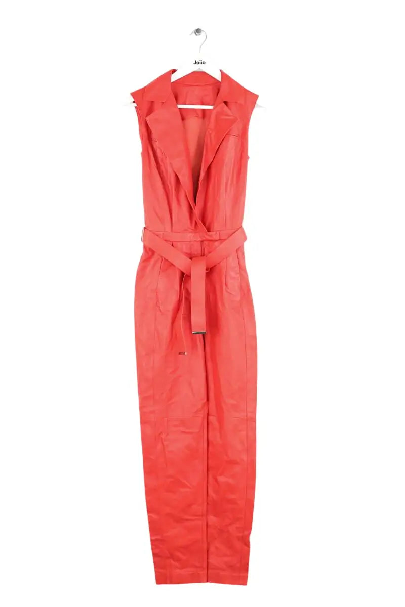 Combinaison Maison Ullens Rouge en Cuir, taille S - Seconde Main