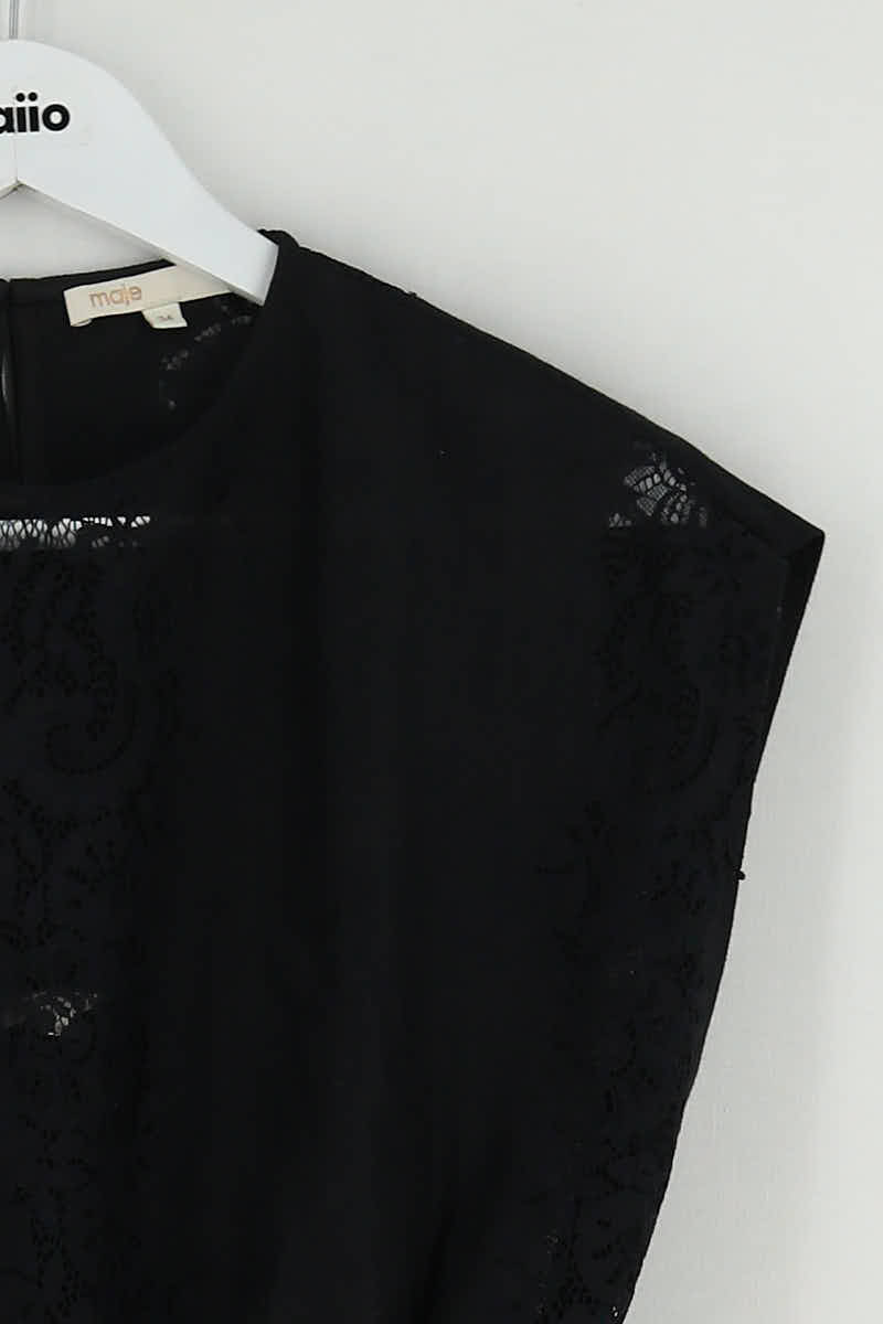 Combinaison Maje Noir en Coton