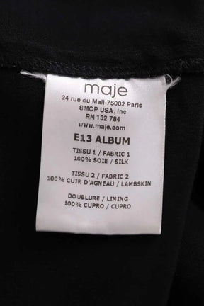 Combinaison Maje Noir en Soie