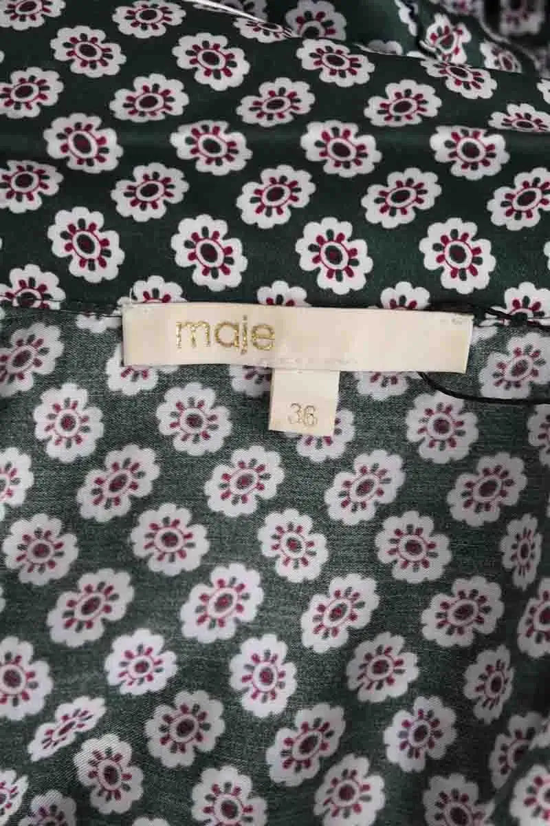 Combinaison Maje Vert en Viscose