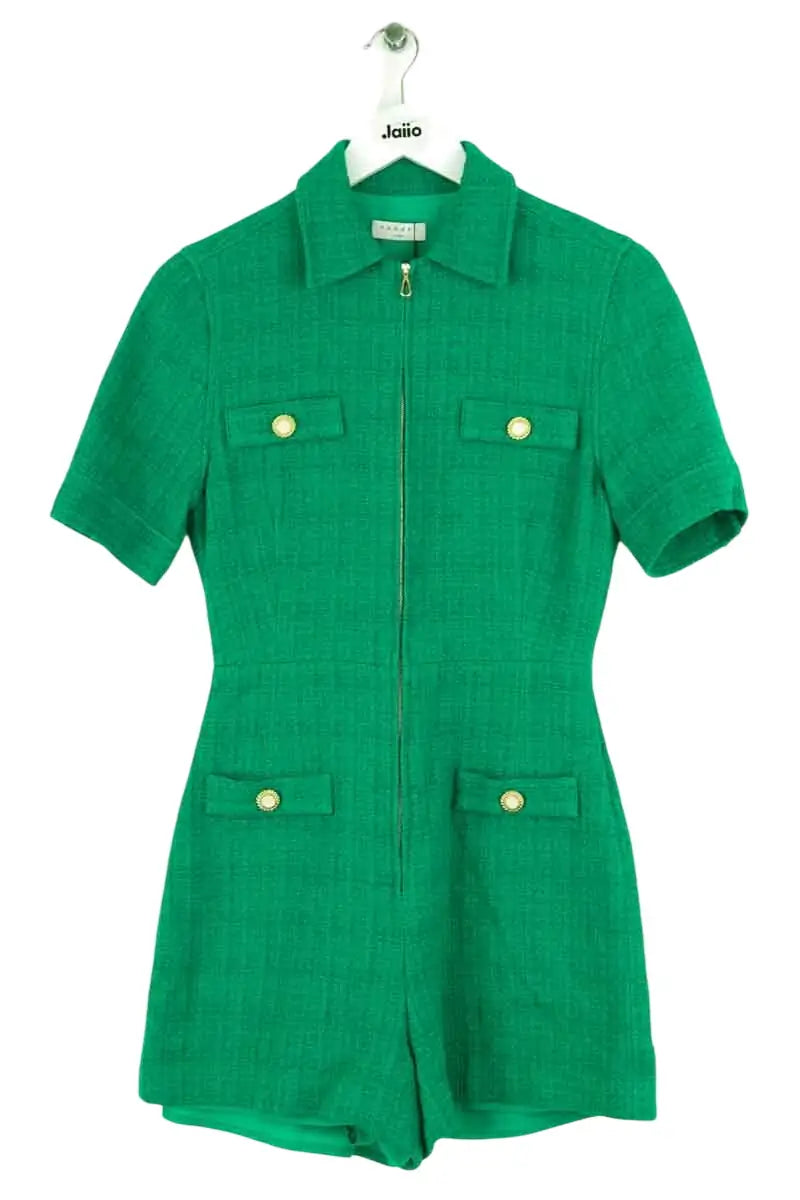 Combinaison Short  Sandro Vert en Synthétique, taille S - Seconde Main