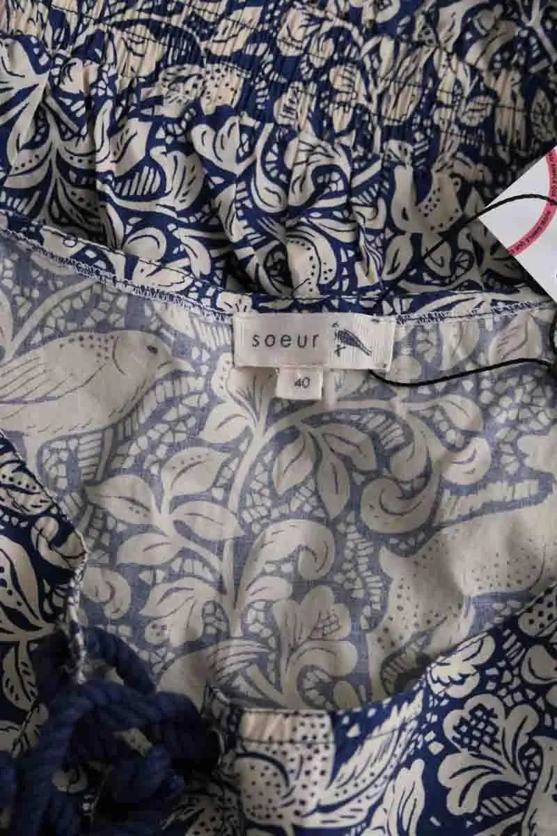 Combinaison Short  Soeur Bleu en Coton