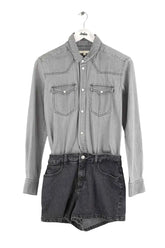 Combishort Maje Gris en Coton, taille S - Seconde Main