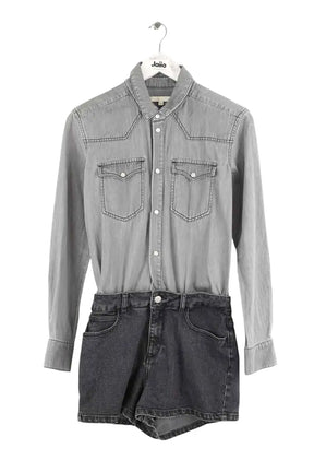 Combishort Maje Gris en Coton, taille S - Seconde Main