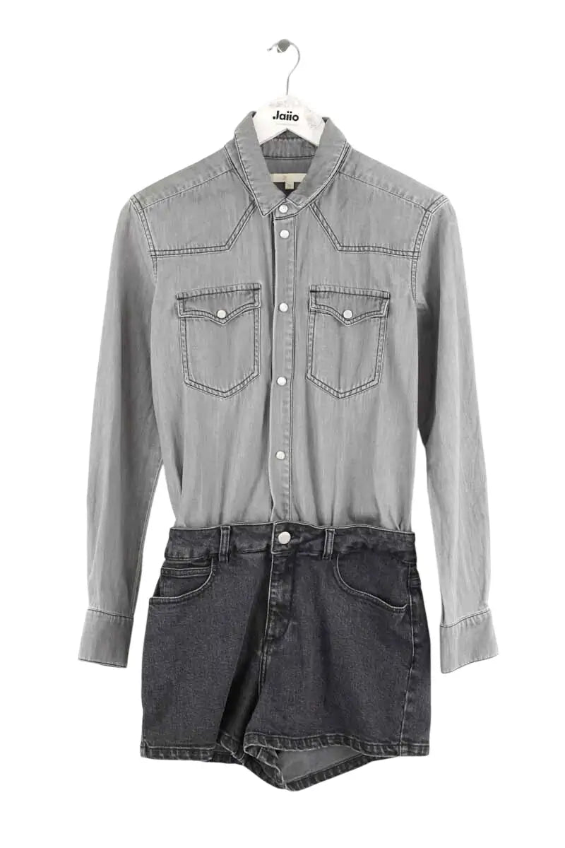 Combishort Maje Gris en Coton, taille S - Seconde Main