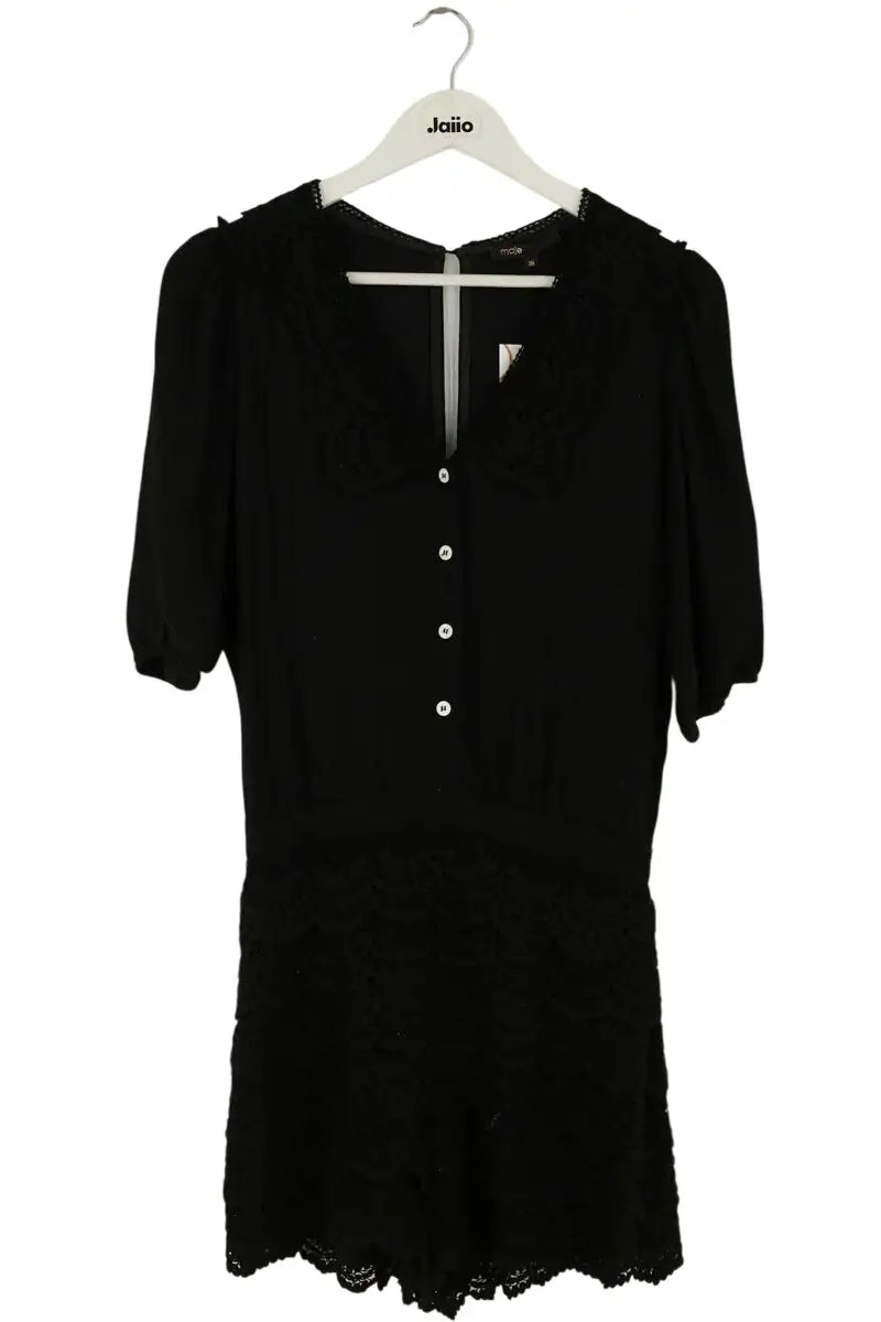 Combishort Maje Noir en Coton, taille S - Seconde Main