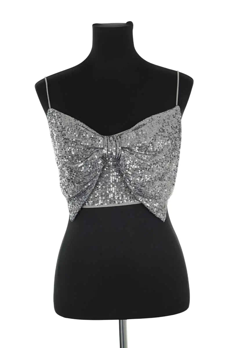 Corset Elisabetta Franchi Argent en Synthétique, taille S - Seconde Main