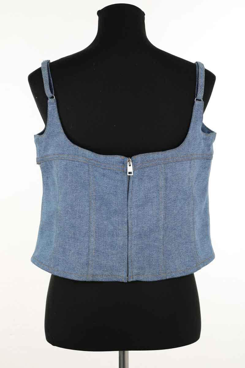 Corset Mugler Bleu en Coton