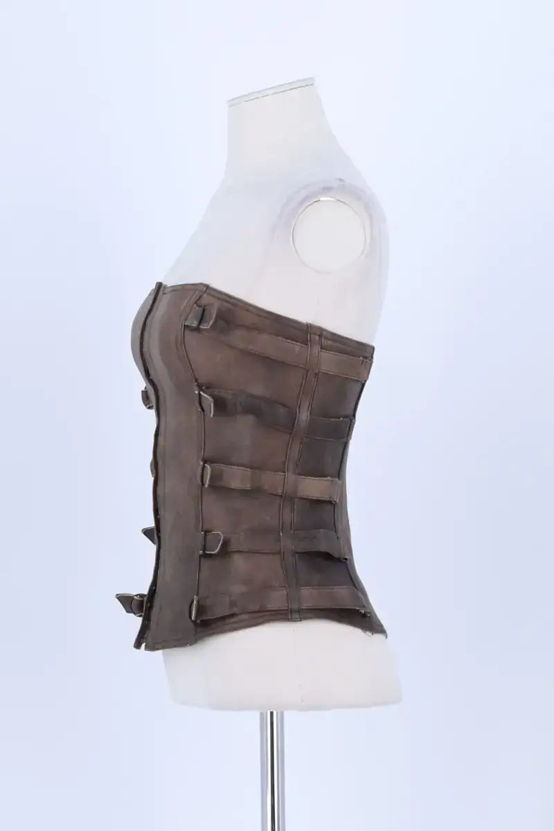 Corset Plein Sud Marron en Cuir