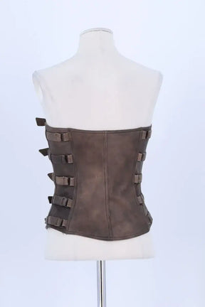 Corset Plein Sud Marron en Cuir