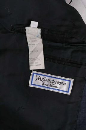 Costume Yves Saint Laurent Marine en Laine