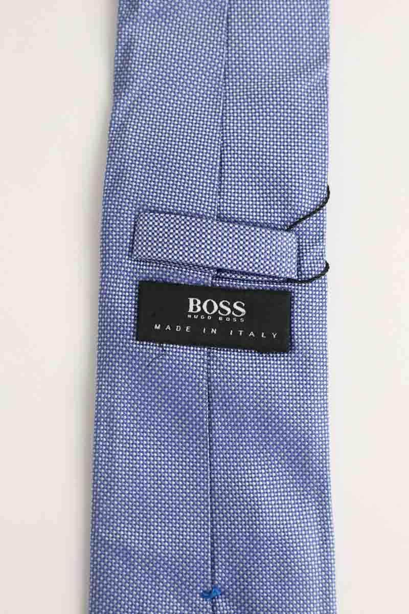 Cravate Boss Bleu en Soie