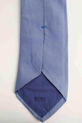 Cravate Boss Bleu en Soie