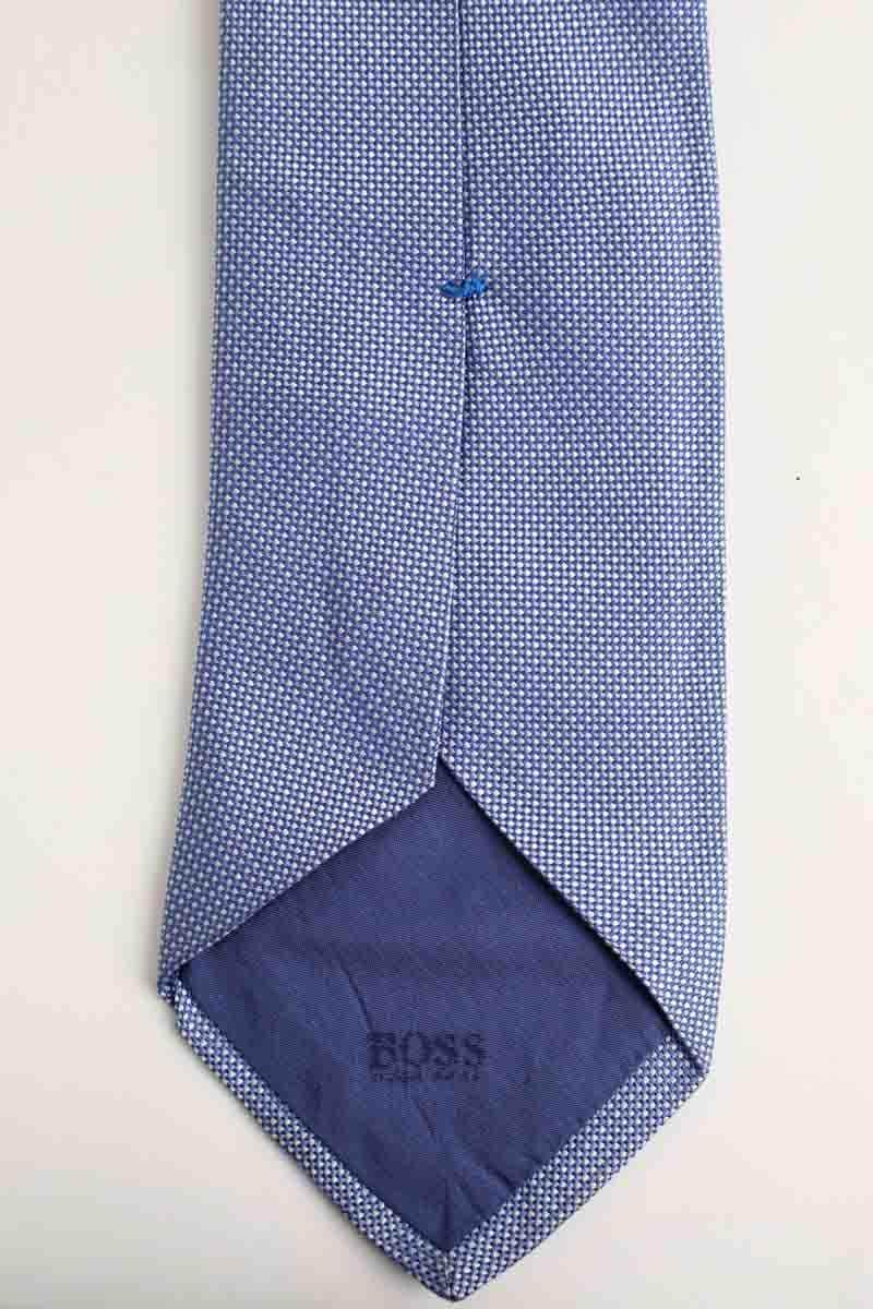 Cravate Boss Bleu en Soie