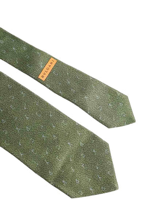 Cravate Bulgari Vert en Soie - Seconde Main