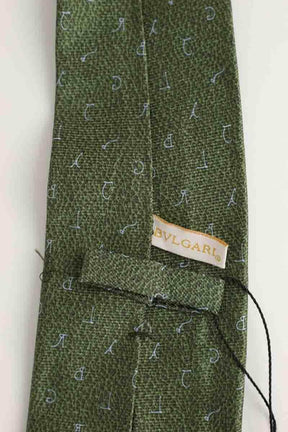 Cravate Bulgari Vert en Soie