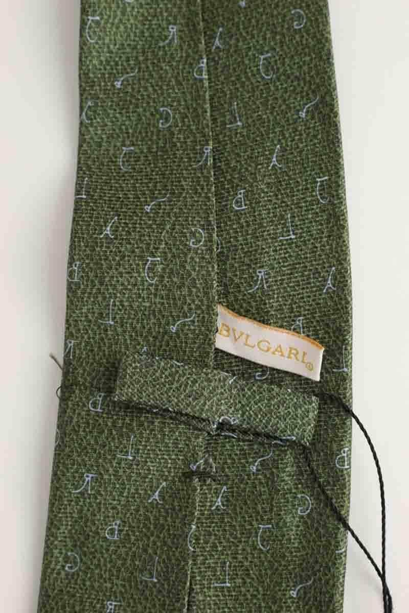Cravate Bulgari Vert en Soie