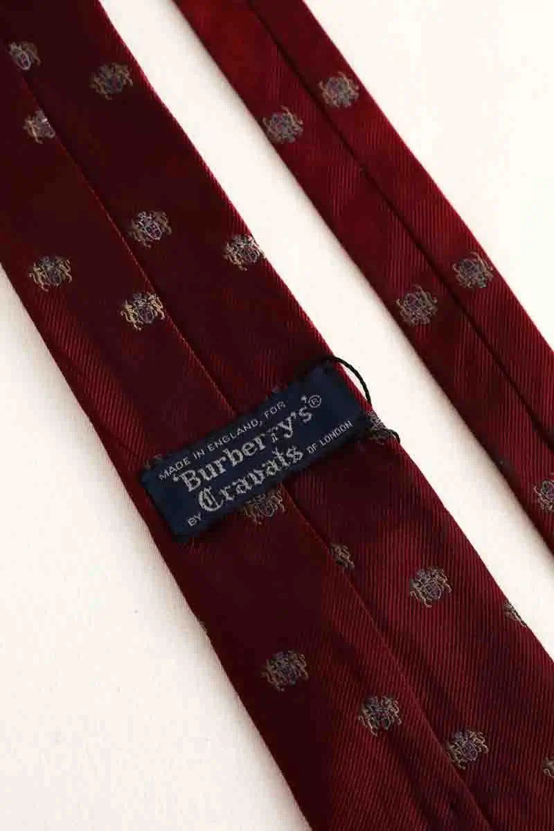 Cravate Burberry Bordeaux en Soie