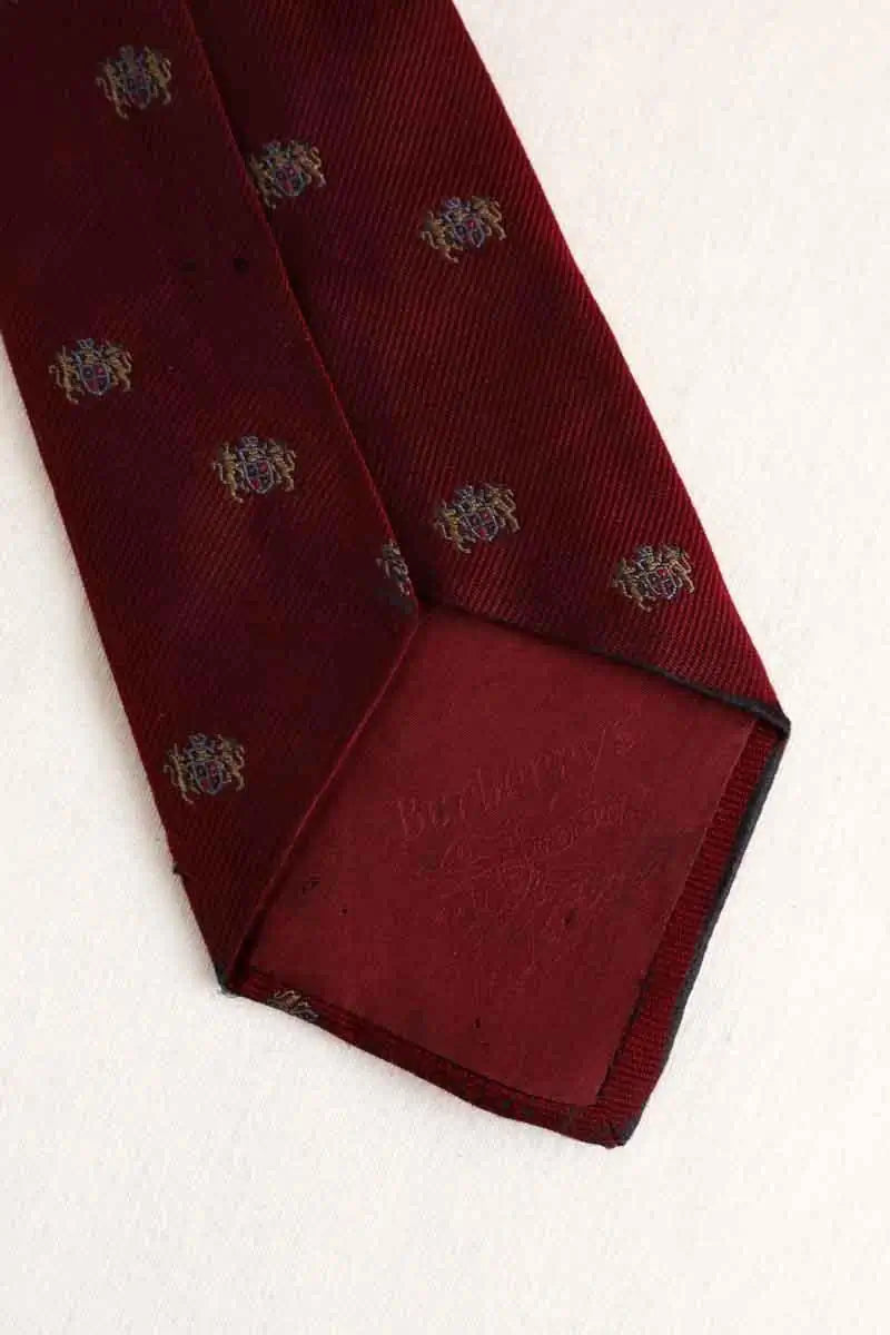 Cravate Burberry Bordeaux en Soie