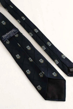 Cravate Burberry Marine en Soie