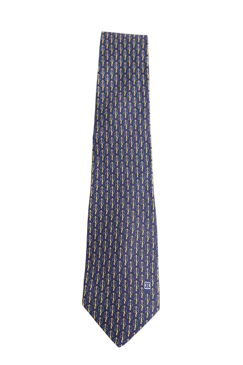 Cravate Celine Bleu en Soie - Seconde Main