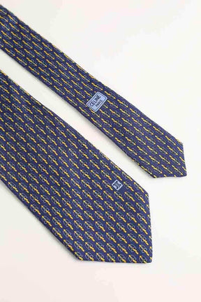 Cravate Celine Bleu en Soie