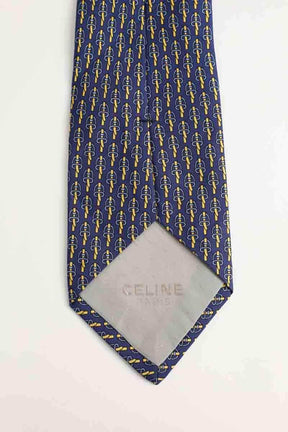 Cravate Celine Bleu en Soie