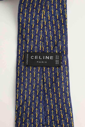 Cravate Celine Bleu en Soie