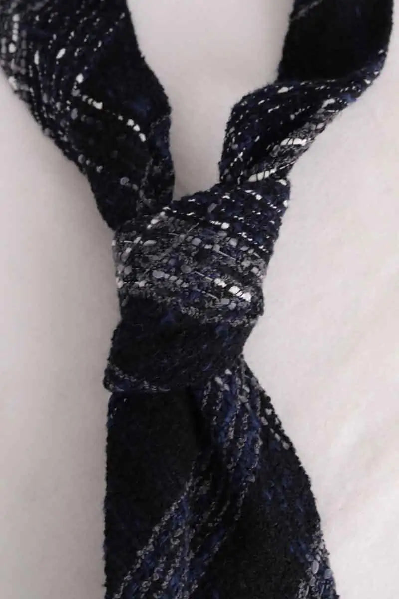 Cravate Chanel Marine en Coton