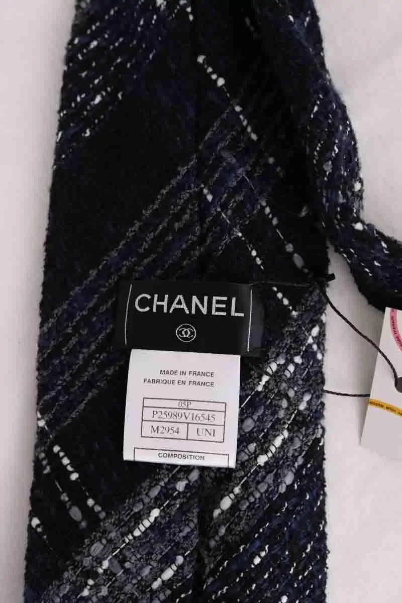 Cravate Chanel Marine en Coton