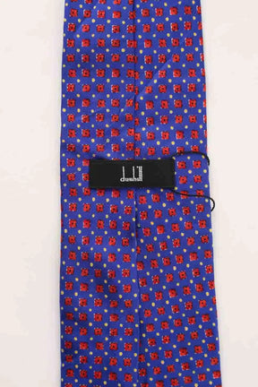 Cravate Dunhill Bleu en Soie