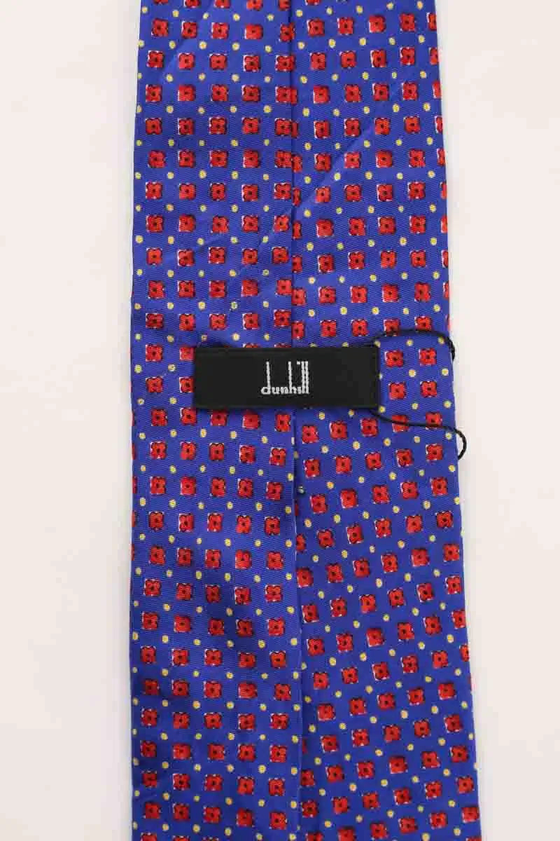 Cravate Dunhill Bleu en Soie