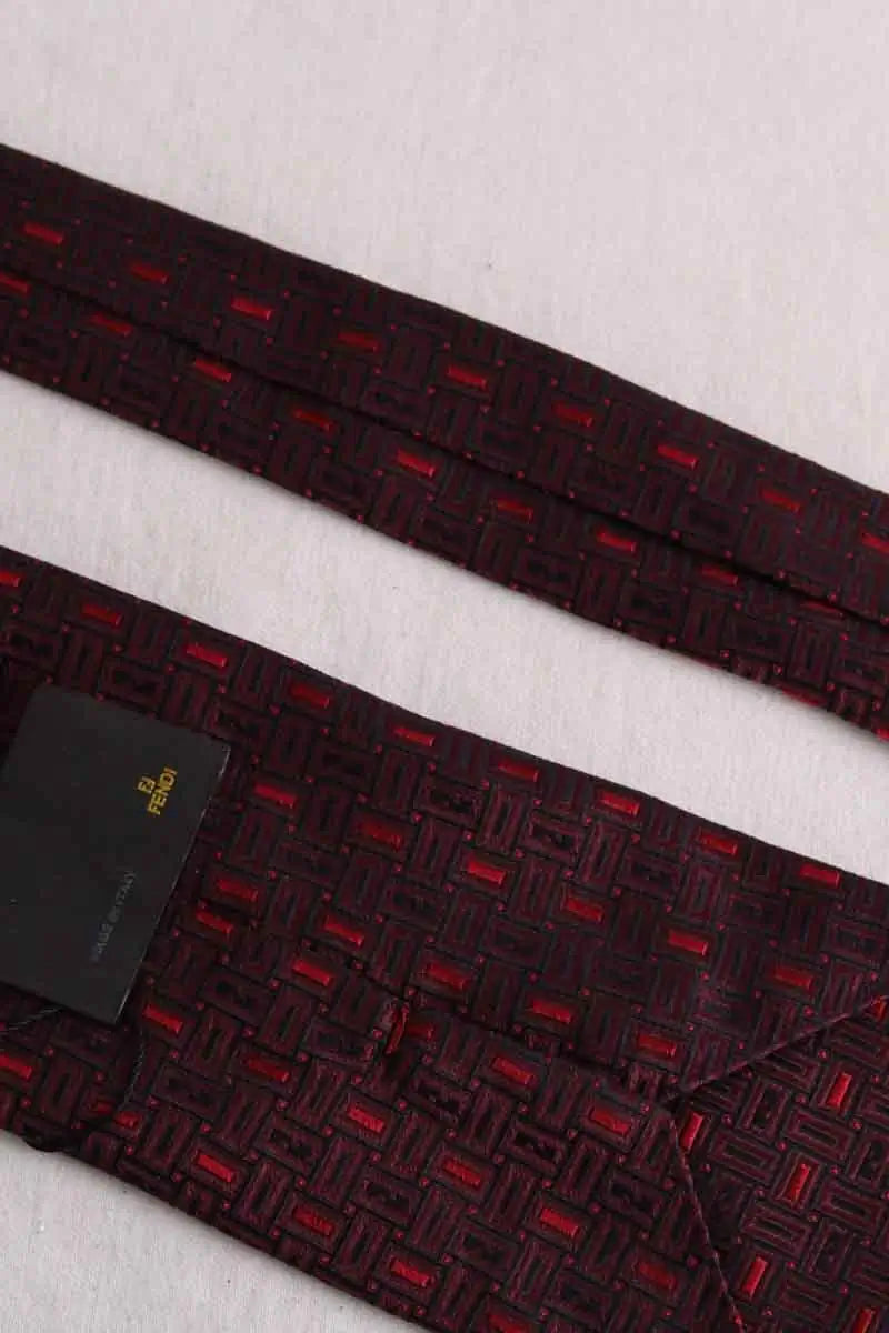 Cravate Fendi Rouge en Soie