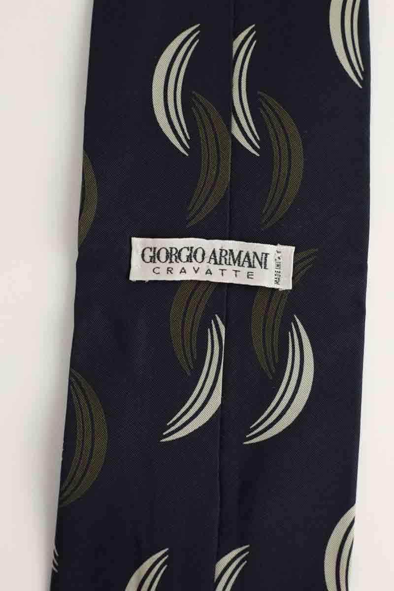 Cravate Giorgio Armani Bleu en Soie