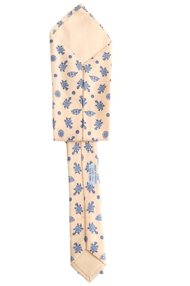 Cravate Hermès Beige en Soie