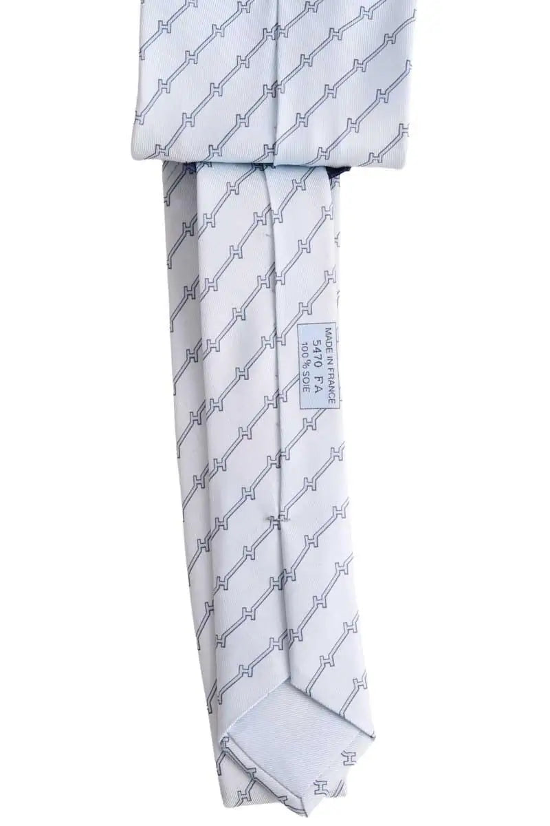 Cravate Hermès Blanc en Soie