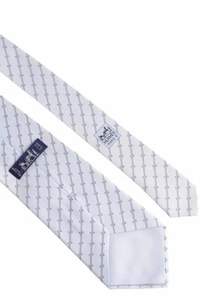 Cravate Hermès Blanc en Soie