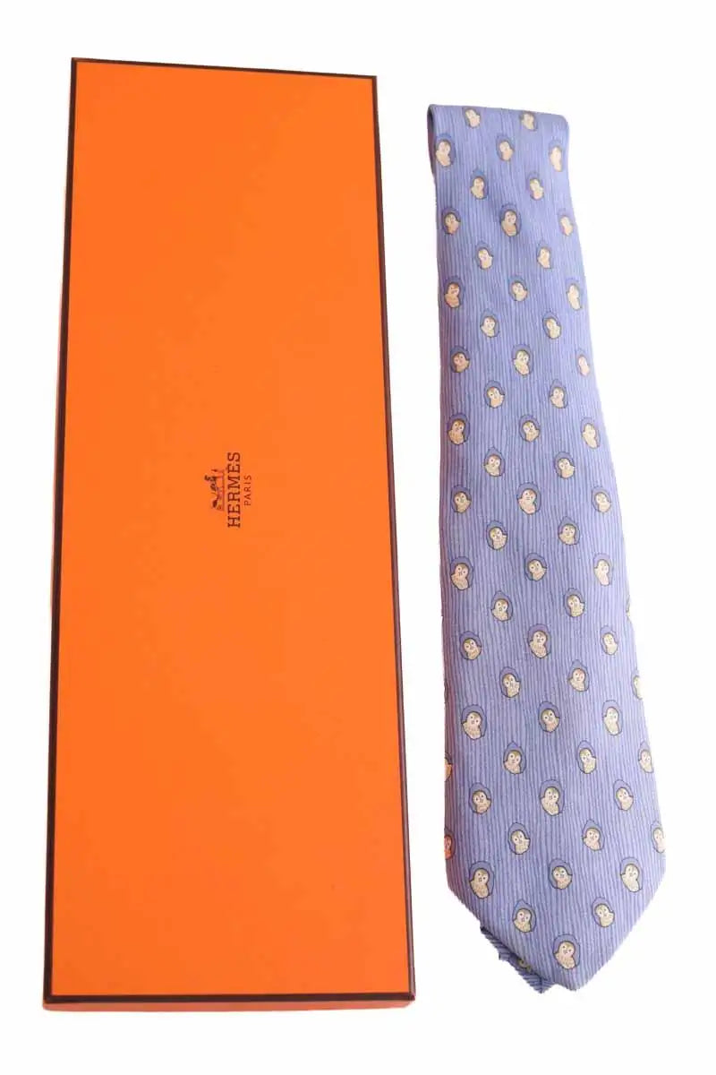 Cravate Hermès Blanc en Soie