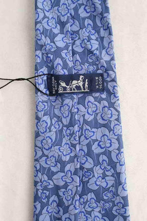 Cravate Hermès Bleu en Soie