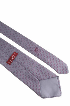 Cravate Hermès Gris en Soie