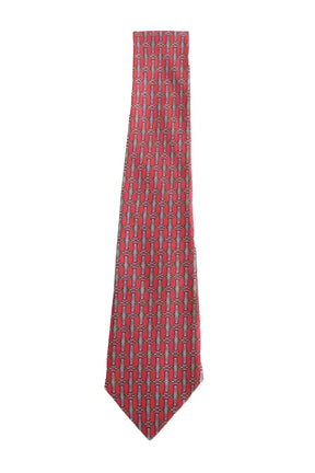 Cravate Hermès Rouge en Soie - Seconde Main
