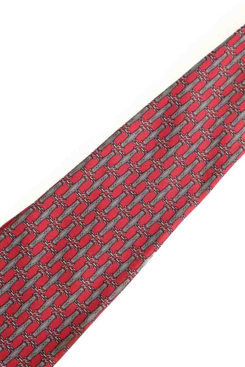 Cravate Hermès Rouge en Soie