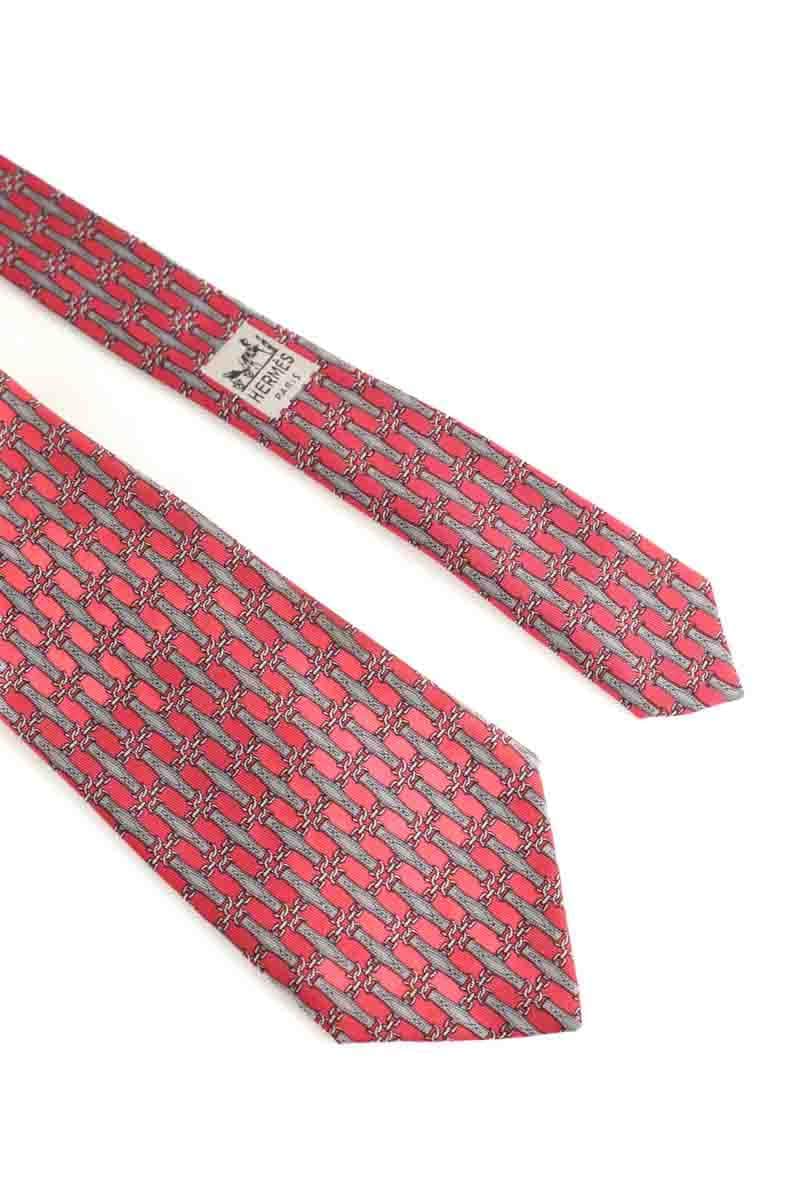 Cravate Hermès Rouge en Soie